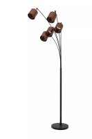 XXL Bogenlampe Metall Schwarz Rostbraun 200 cm 5-flmg