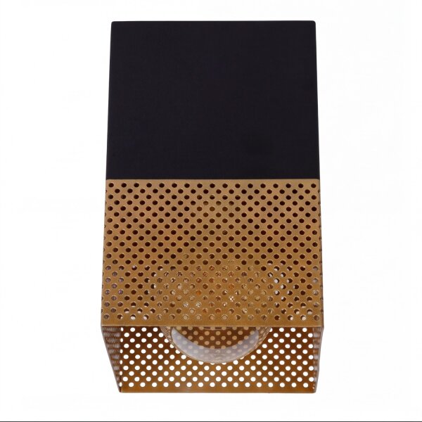Deckenlampe Industrial Schwarz Gold E27 L:10 cm Metall