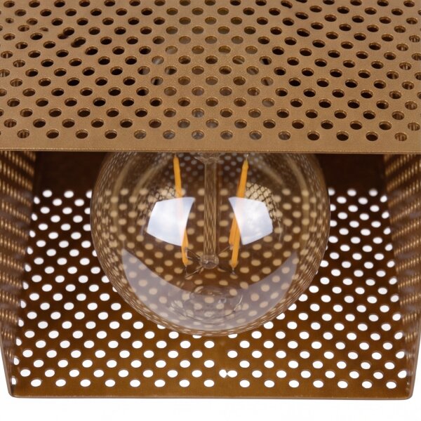 Deckenlampe Industrial Schwarz Gold E27 L:10 cm Metall