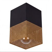 Deckenlampe Industrial Schwarz Gold E27 L:10 cm Metall