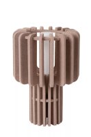 Tischlampe Filz Glas Taupe blendarm E27 klein 35 cm