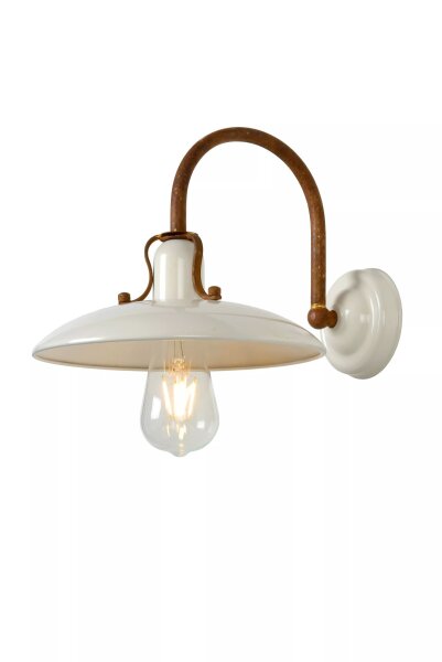 Wandlampe Metall Beige Rostbraun T:32 cm E27 Industrial