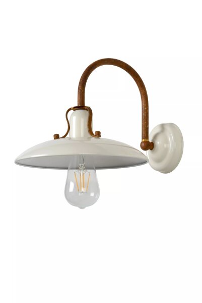 Wandlampe Metall Beige Rostbraun T:32 cm E27 Industrial
