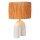 Dekorative Tischleuchte Porzellan Rattan Weiß E27 45 cm