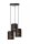 Pendelleuchte Schwarz Gold Metall E27 L:43 cm 3-flammig