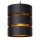 Pendelleuchte Schwarz Gold Metall E27 L:43 cm 3-flammig