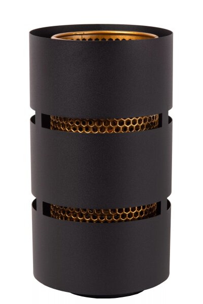 Elegante Tischlampe Schwarz Gold Metall E27 30 cm klein