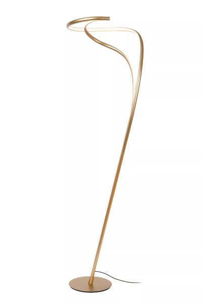 Geschwungene LED Stehleuchte Gold 180 cm 2700 K Modern