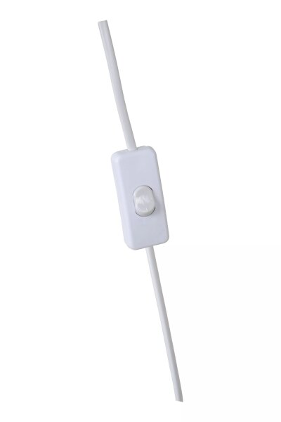 Weiße Wandlampe E27 Metall L:35 cm E27 Kabel Stecker