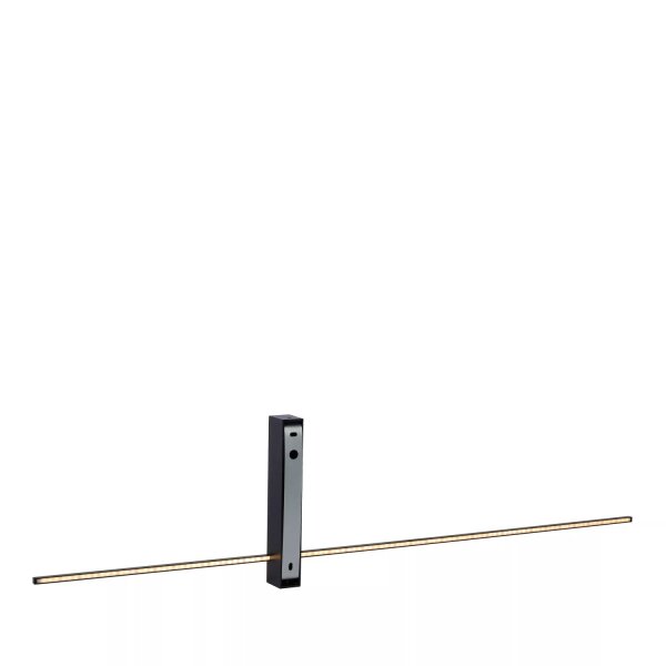 LED Wandleuchte Aluminium Schwarz 90 cm indirekt 2700 K