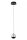 LED Pendelleuchte Glas Metall Schwarz 2700 K Ø14 cm