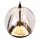 LED Pendelleuchte Glas Metall Schwarz 2700 K Ø14 cm