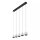 LED Pendelleuchte Glas Metall Schwarz 2700 K 95 cm lang