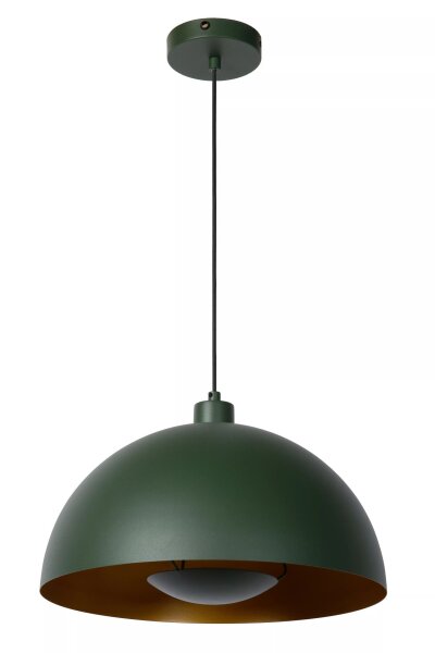Pendelleuchte Metall Grün Gold E27 Ø40 cm Industrial