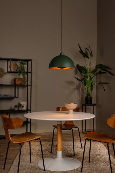 Pendelleuchte Metall Grün Gold E27 Ø40 cm Industrial