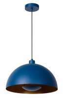 Pendelleuchte Metall Blau Gold E27 Ø40 cm Industrial