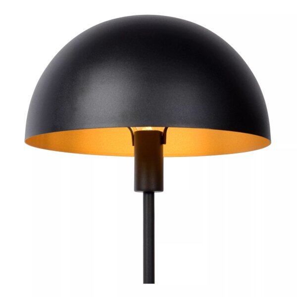 Schwarze Tischlampe Metall indirekt E14 40 cm Industrie