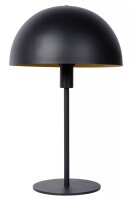 Schwarze Tischlampe Metall indirekt E14 40 cm Industrie
