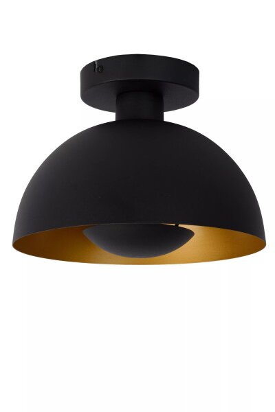 Deckenleuchte Industrial Metall Schwarz Ø25 cm rund E27