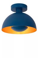 Deckenleuchte Industrial Metall Blau Ø25 cm rund E27