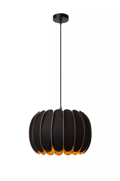 Hängelampe blendarm Filz Schwarz E27 rund Ø30 cm Modern