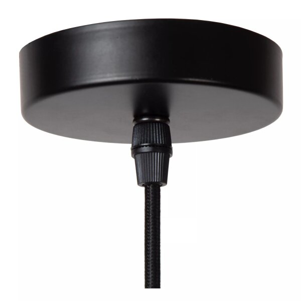 Hängelampe blendarm Filz Schwarz E27 rund Ø30 cm Modern