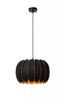 H&auml;ngelampe blendarm Filz Schwarz E27 rund &Oslash;30 cm Modern
