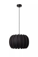 Hängelampe blendarm Filz Schwarz E27 rund Ø30...