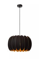 Hängelampe blendarm Filz Schwarz E27 rund Ø40...