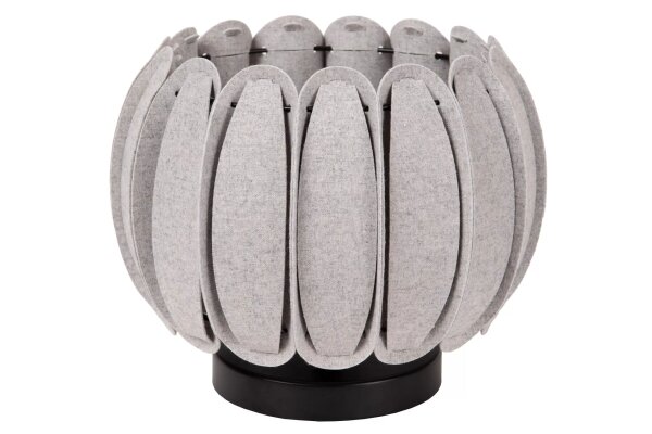 Tischleuchte blendarm Filz Grau E27 19,5 cm Modern