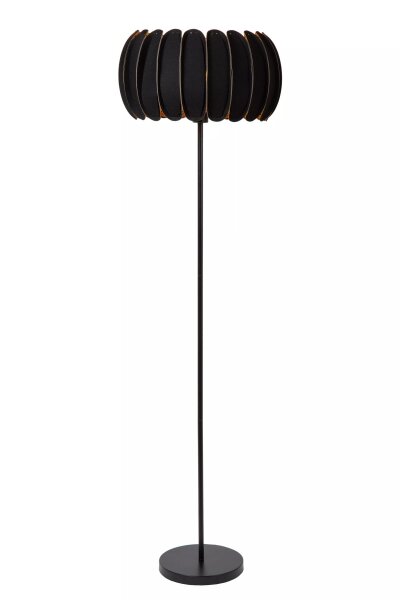 Stehleuchte blendarm Filz Schwarz E27 156 cm gemütlich