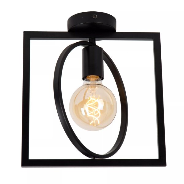 Deckenlampe Retro Metall Schwarz E27 L:28 cm beweglich
