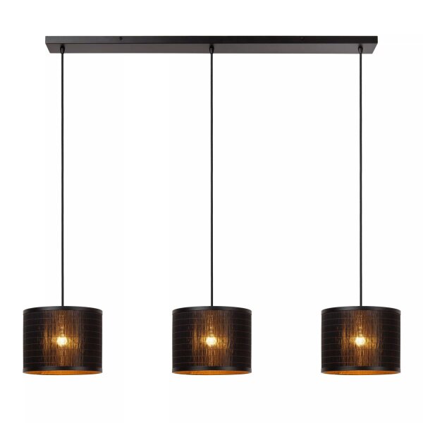 Pendelleuchte Modern Bambus 3-flammig E27 130 cm lang