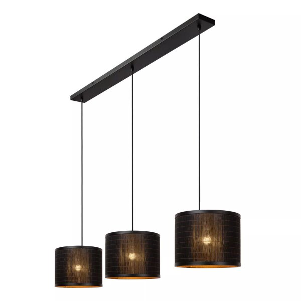 Pendelleuchte Modern Bambus 3-flammig E27 130 cm lang