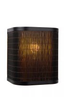 Natürliche Wandlampe Bambus Metall Natur H:20 cm E27