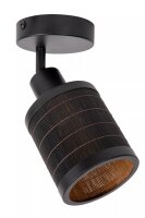 Deckenstrahler Bambus Metall H:23 cm E27 verstellbar