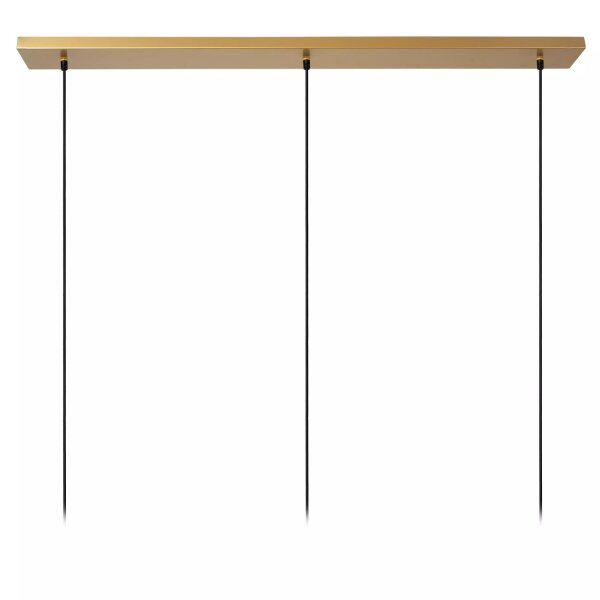Pendelleuchte Bambus Florales Muster E27 110 cm in Gold