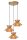 Hängelampe Papier Metall Natur Gold E27 L:60,9 cm