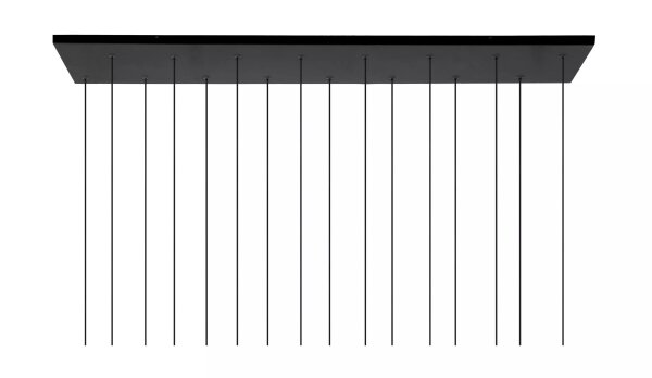 Große Pendelleuchte Rauchglas Metall 102 cm G4 16-flmg