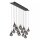 Große Pendelleuchte Rauchglas Metall 102 cm G4 16-flmg