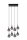 Pendelleuchte Rauchglas Metall L:49,5 cm G4 8-flammig