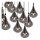 Pendelleuchte Rauchglas Metall L:49,5 cm G4 8-flammig