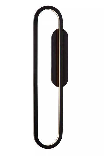 LED Wandleuchte indirekt Metall Schwarz H:60 cm 2700 K
