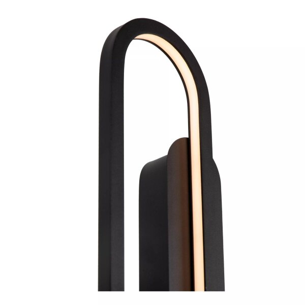 LED Wandleuchte indirekt Metall Schwarz H:60 cm 2700 K