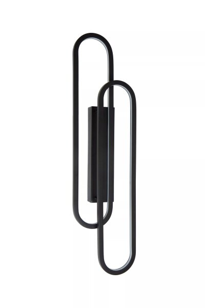 LED Wandleuchte indirekt Metall Schwarz H:75 cm 2700 K