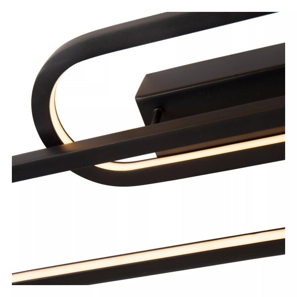 LED Wandleuchte indirekt Metall Schwarz H:75 cm 2700 K