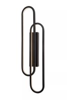 LED Wandleuchte indirekt Metall Schwarz H:75 cm 2700 K