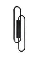 LED Wandleuchte indirekt Metall Schwarz H:75 cm 2700 K