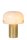 Dimmbare Tischlampe Glas Metall Weiß Gold E14 21 cm