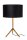 Tripod Tischleuchte Stoff Metall Schwarz Gold E27 48 cm